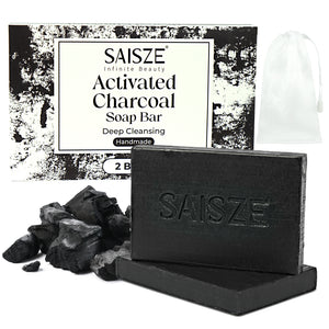 SAISZE Goat Milk Soap Bar, Gentle Nourishing Handmade Bath Soap with Goat Milk & Shea Butter for Adult & Kid All Skin Types, 4 oz × 2 Pack