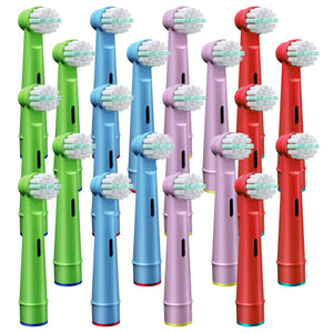 GENKENT Kids Toothbrush Replacement Heads Compatible with Oral B, 12 Pcs Kids Size Soft Bristles Electric Toothbrush Heads Refill for Sensitive Teeth