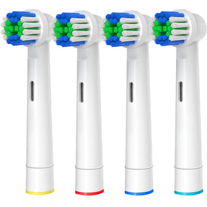 4 Pcs Replacement Toothbrush Heads Compatible with Oral-B, Electric Brush Heads for Oral B Replacement Heads Refill Pro 500/1000/1500/3000/3757/5000/7000/7500/8000