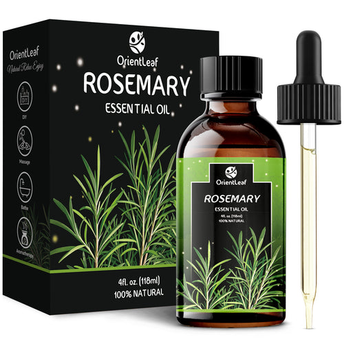 OrientLeaf Rosemary Oil, Pure Essential Oil for Hair Growth, Skin Care, Diffuser, Massage, Add to Shampoo and Conditioner, 4.16 Fl.Oz (118ml)