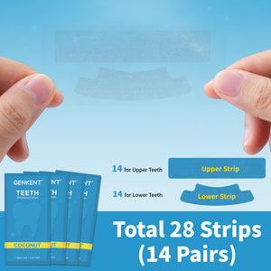GENKENT Teeth Whitening Strips (7 Treatments) Mint Flavor, Dry Strip Technology, Non-Slip, Enamel-Safe Strips for Sensitive Teeth