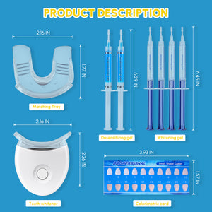 Teeth Whitening Kit for Sensitive Teeth, Includes LED Light