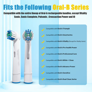 Replacement Toothbrush Heads Compatible with Oral-B Braun