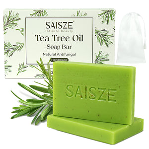 SAISZE Goat Milk Soap Bar, Gentle Nourishing Handmade Bath Soap with Goat Milk & Shea Butter for Adult & Kid All Skin Types, 4 oz × 2 Pack
