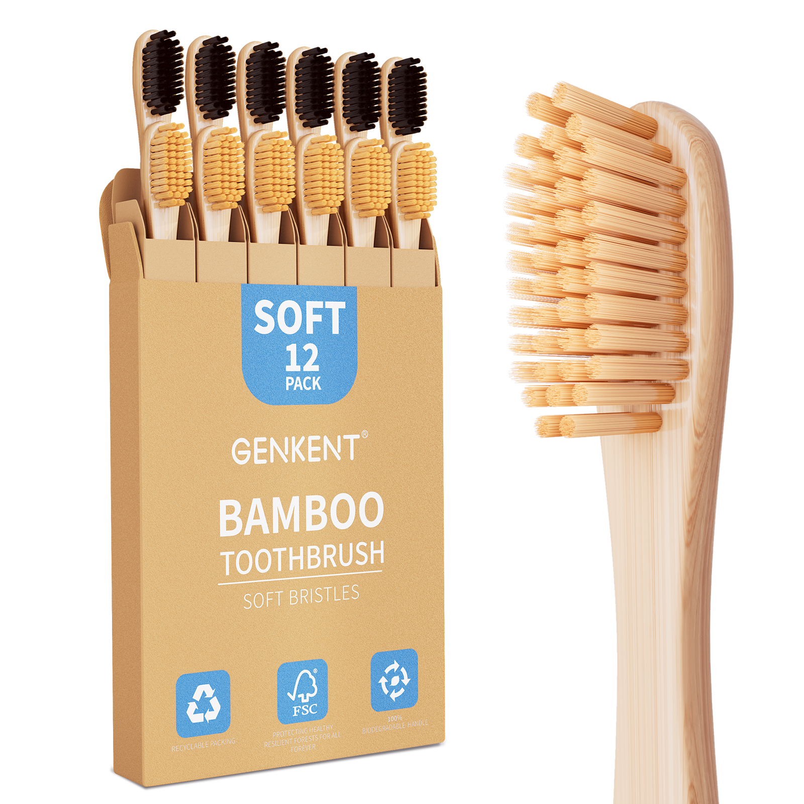 Soft Bamboo Toothbrushes – Genkent.com